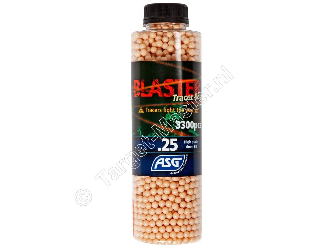 ASG Blaster Red Tracer Airsoft BB 6mm 0.25 gram bottle of 3300